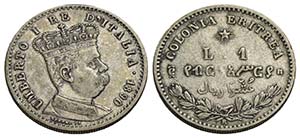 Eritrea - Lira - 1890   - AG R Pag. 634; ... 