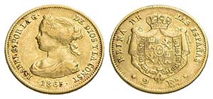 SPAGNA - Isabella II (1833-1868) - 2 Escudos ... 