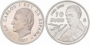 SPAGNA - Juan Carlos (1975) - 10 Euro - 2002 ... 