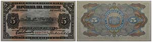 PARAGUAY - Repubblica - 5 Pesos - 1923   - ... 