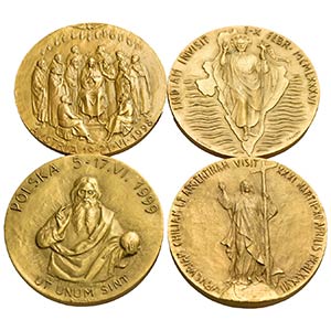 Medaglie -  - - PAPALI - Lotto di 4 medaglie ... 