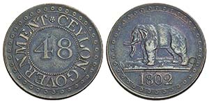 CEYLON - Giorgio III (1760-1820) - 1/48 Rix ... 