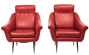 ITALIAN MANUFACTURE  Couple of armchairs ... 