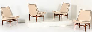 GIOVANNI BENZO  Four small armchairs in ... 