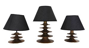 LAMPERTI - ITALY  Tris of table lamps with ... 