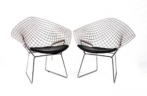 HARRY BERTOIA - KNOLL  Two chairs with ... 