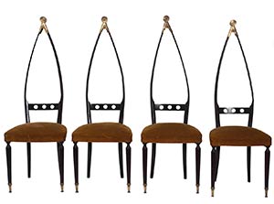 POZZI E VERGA - ITALIA  Four chairs with ... 