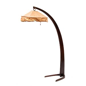 ITALIAN MANUFACTURE  Floor lamp with wooden ... 