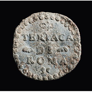 Leaden Theriac box seal  Rome, 16th century; ... 