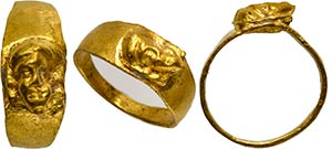 A roman gold ring. The bezel is made up of a ... 