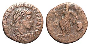 Valentinian III (425-455). Æ (11mm, 1.12g, ... 