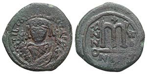 Tiberius II (578-582). Æ 40 Nummi (29mm, ... 
