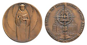S. Antonio da Padova. Æ Medal 1963 (59mm, ... 