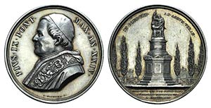 Papal, Pio IX (1846-1878). AR Medal 1869 ... 