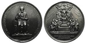 Papal, Pio IX (1846-1878). Lead Medal 1871, ... 