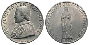 Papal, Pio IX (1846-1878). PB Medal 1878 ... 