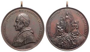 Papal, Leone XIII (1878-1903). Æ Medal 1887 ... 