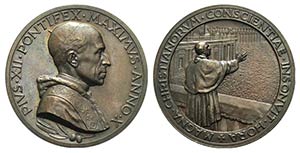 Papal, Pio XII (1938-1958). Æ Medal 1948 ... 