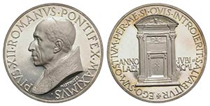 Papal, Pio XII (1939-1958). AR Medal 1950 ... 