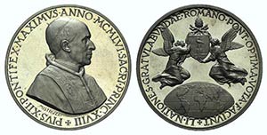 Papal, Pio XII (1939-1958). AR Medal 1956 ... 