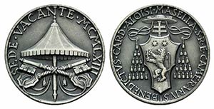 Papal, Sede Vacante 1963. AR Medal (39mm, ... 