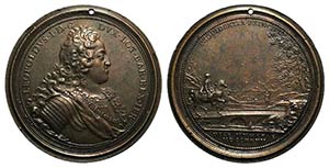 France, Leopold I (1679-1729). Æ Medal ... 