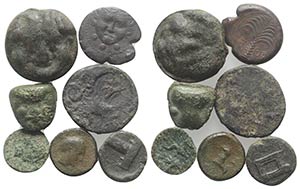 Sicily, lot of 7 Æ Greek coins, to be ... 