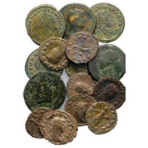 Lot of 15 Roman Imperial AR and Æ coins, to ... 
