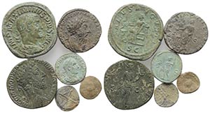 Mixed lot including 4 Roman Æ coins and 2 ... 