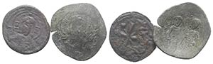 Lot of 2 Byzantine Æ coins, to be catalog. ... 