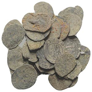 Lot of 54 Medieval BI and Æ coins, to be ... 