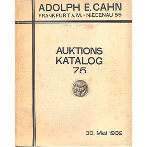 CAHN A. E. – Auktion 75. Frankfurt am ... 