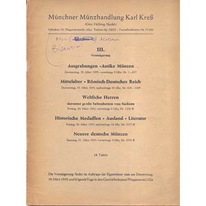 KRESS K. MUNZH. – Auktion 111. Munchen, 19 ... 