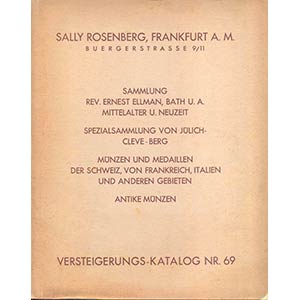 ROSENBERG  S. – Katalog Nr 69. Frankfurt ... 
