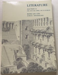 Bank Leu, Auktion 31. Catalogue of the ... 