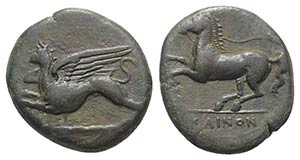 Sicily, Kainon, c. 360-340 BC. Æ (21.5mm, ... 