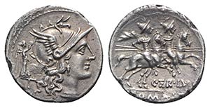 C. Terentius Lucanus, Rome, 147 BC. AR ... 