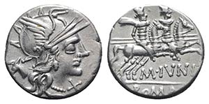 M. Junius Silanus, Rome, 145 BC. AR Denarius ... 