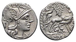 Sex. Pompeius Fostlus, Rome, 137 BC. AR ... 