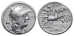 L. Postumius Albinus, Rome, 131 BC. AR ... 