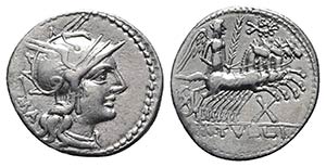 M. Tullius, Rome, 119 BC. AR Denarius (20mm, ... 