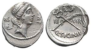 Roman Imperatorial, Q. Sicinius, Rome, early ... 