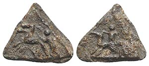 Roman PB Triangular Tessera, c. 1st century ... 