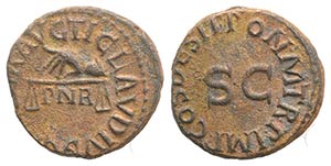 Claudius (41-54). Æ Quadrans (15mm, 3.20g, ... 