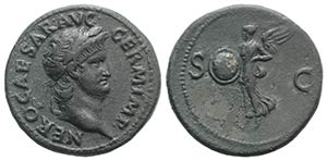 Nero (54-68). Æ As (27mm, 9.73g, 6h). Rome, ... 