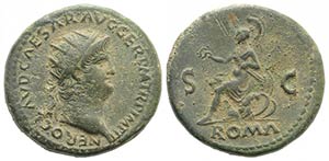 Nero (54-68). Æ Dupondius (28mm, 13.82g, ... 
