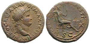 Nero (54-68). Æ Dupondius (30mm, 13.83g, ... 