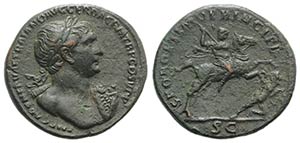 Trajan (98-117). Æ As (28mm, 11.17g, 6h). ... 
