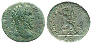 Septimius Severus (193-211). Æ As (24mm, ... 