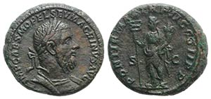 Macrinus (217-218). Æ As (25mm, 11.76g, ... 